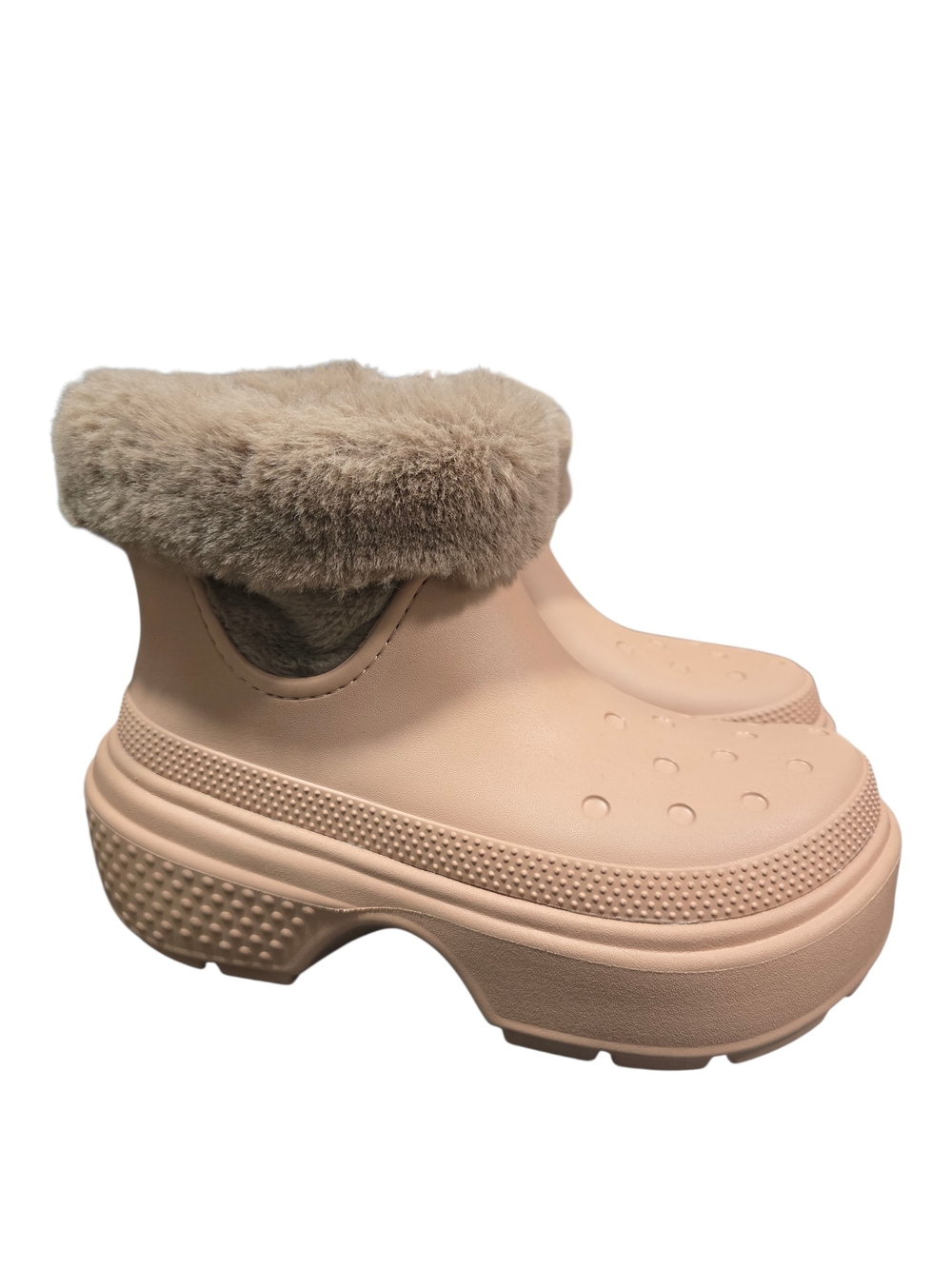 Crocs Stomp Lined Slip-On Clog Boot - Brown Unisex Women 10 And Men 8
